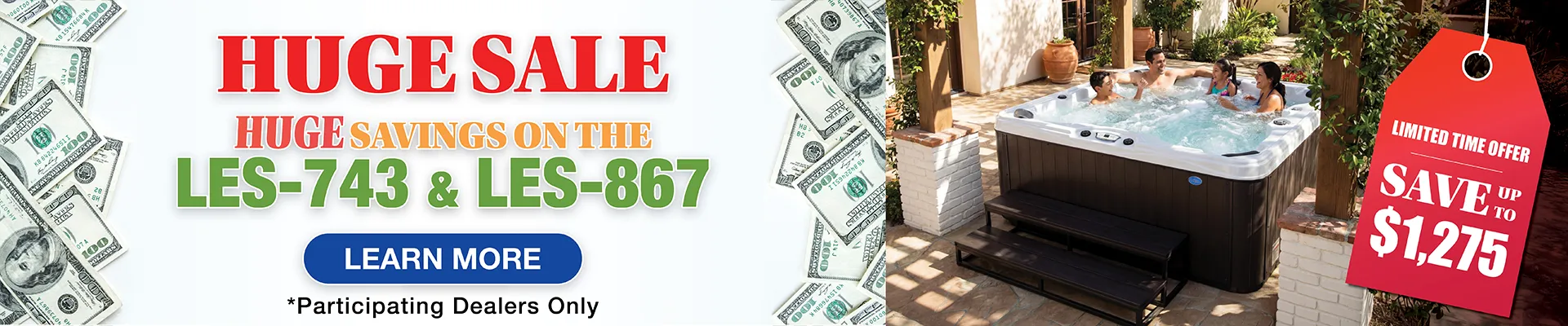 Calspas hot tub being used in a family setting - Lakeland